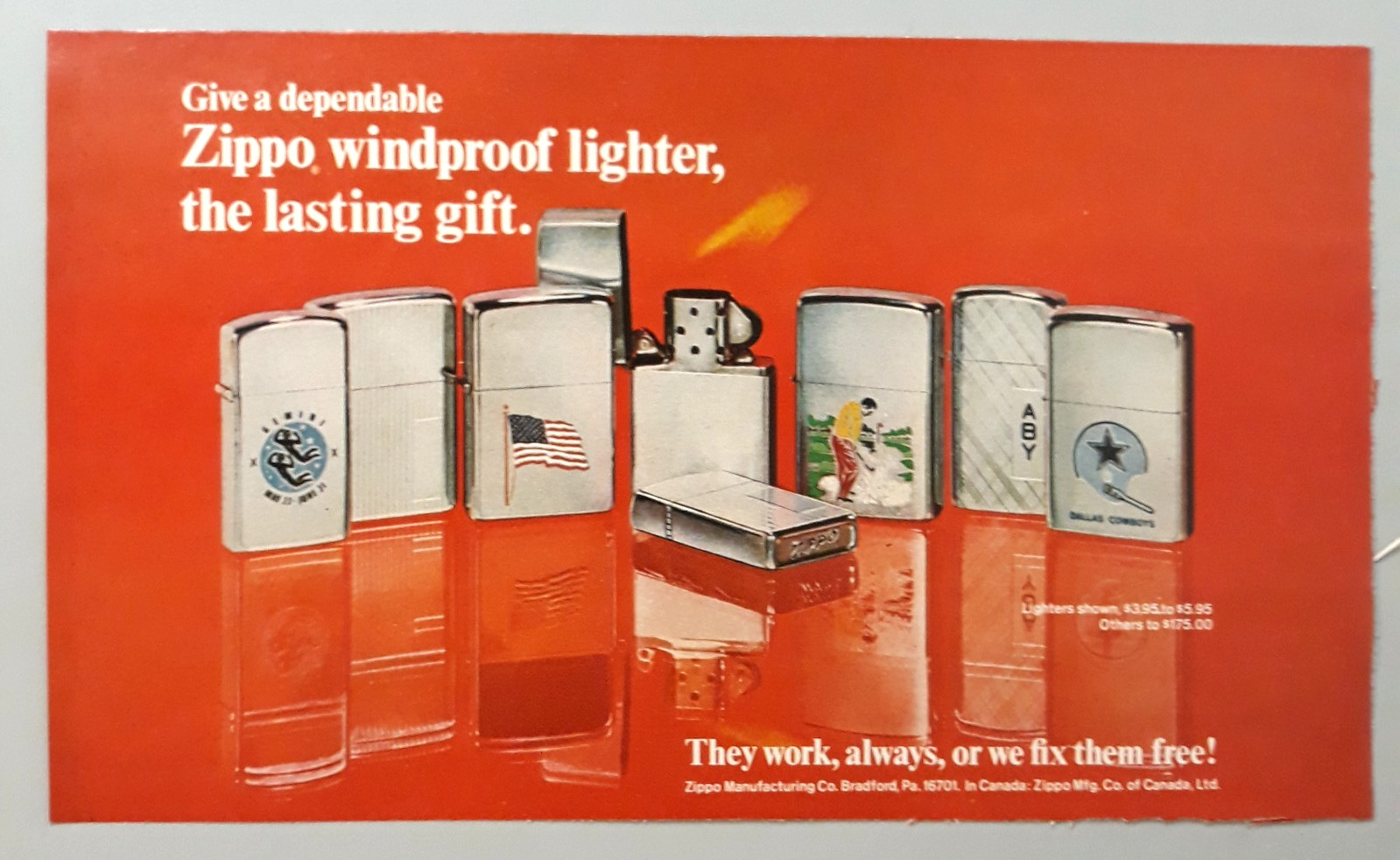 Vintage Original Print Ad Zippo Windproof Lighter Smoking Cigarettes Tobacco