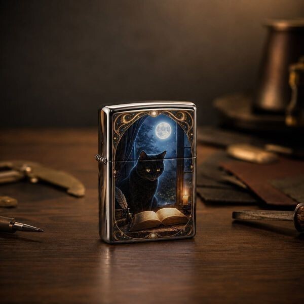 Zippo Lighter D26-210 Soccer Story Printed Used