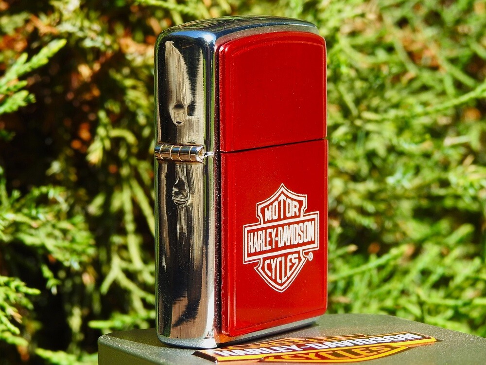 Harley Davidson Zippo Lighter – Bar and Shield – Red Anodized – # 685HD H263
