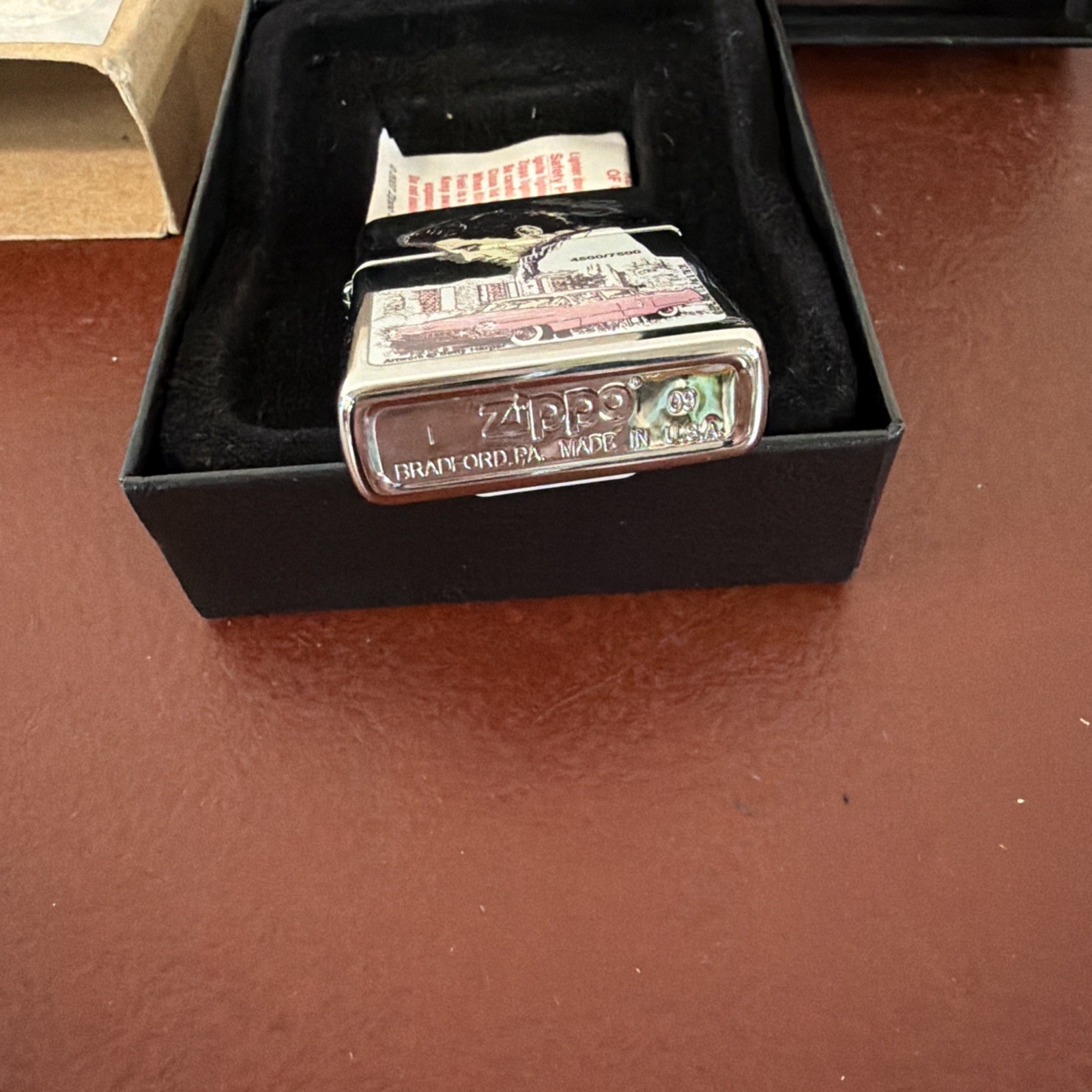 ELVIS PRESLEY 4500 of 7500 HARPER PINK CADILLAC ZIPPO LIGHTER General Motors Box