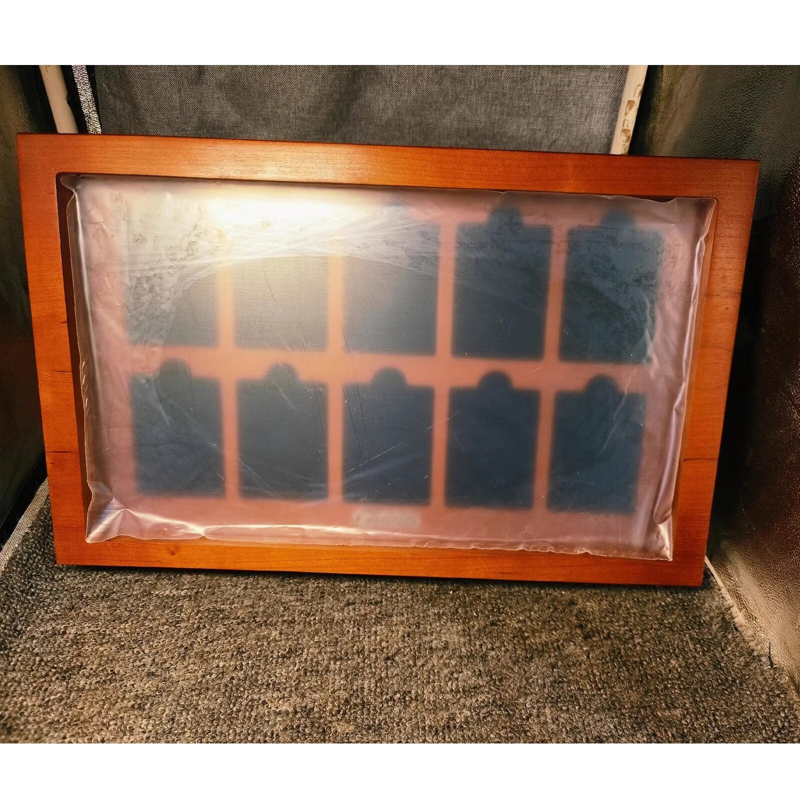 10 Slot Cherrywood Flip Collection Display Case – For Zippo Lighters