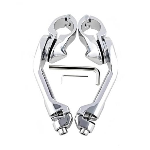 Motorcycle 1.25″ (1-1/4″)(32mm) Long Angled Highway Crash Bar Chrome#Clamps#2