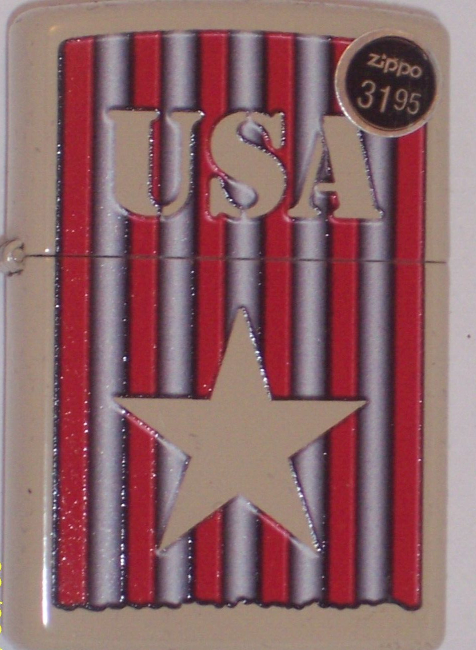 New Windproof US ZIPPO Oil Lighter 48204 American USA Star Flat Sand Color Case
