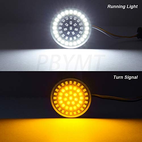 1157 LED Front Turn Signal Light 2″ Bullet Smoke Lens Cover Kit Compatible
