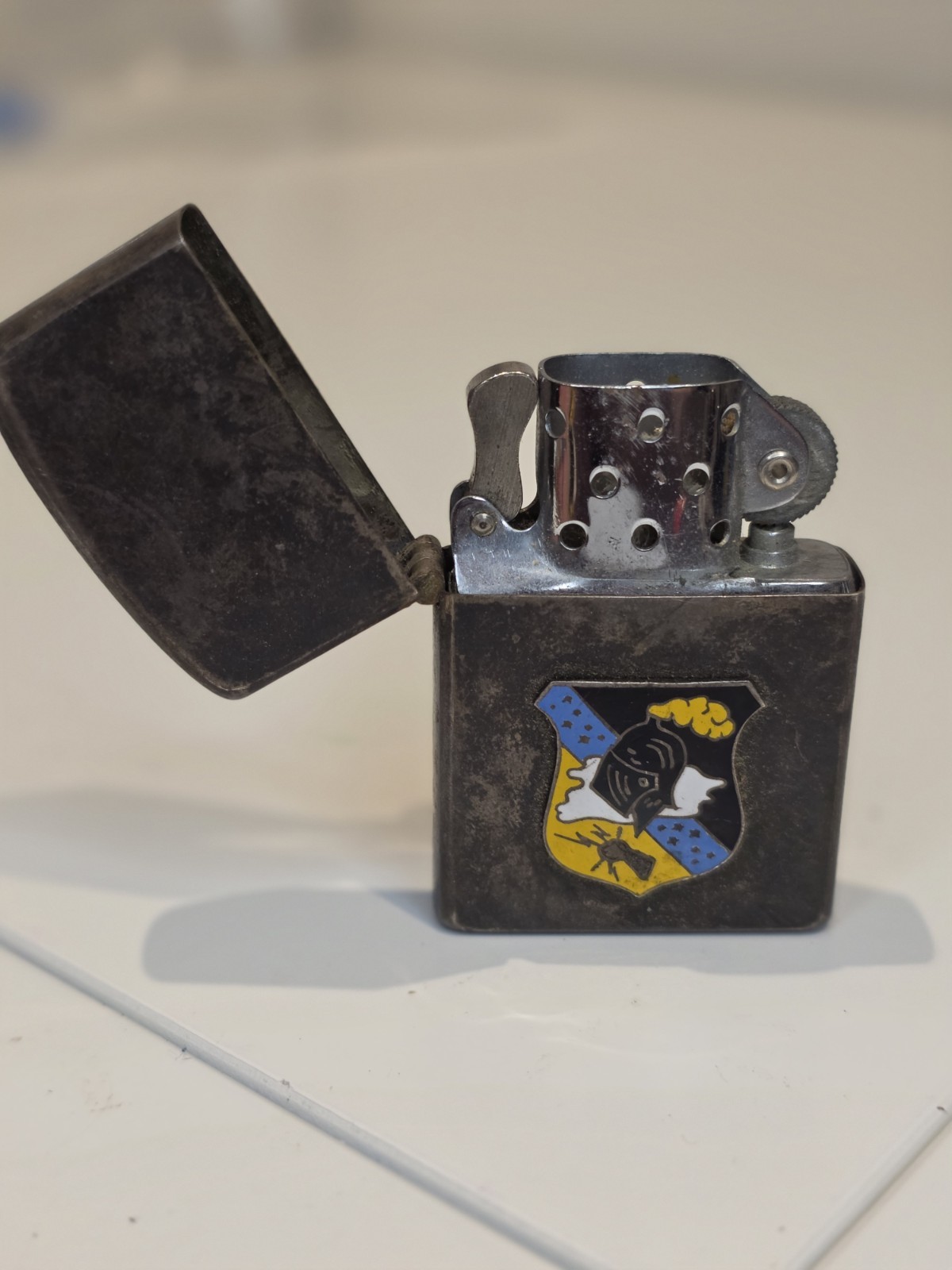 Vintage Sterling Silver 950 Zippo Lighter Strategic Air Command SAC Military