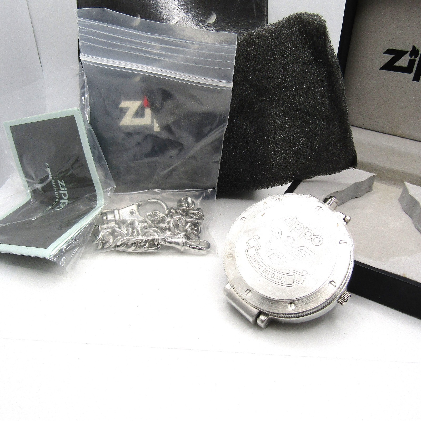 Zippo Time Pocket Mechanical Automatic Watch Clock running MIB 2006 Rare