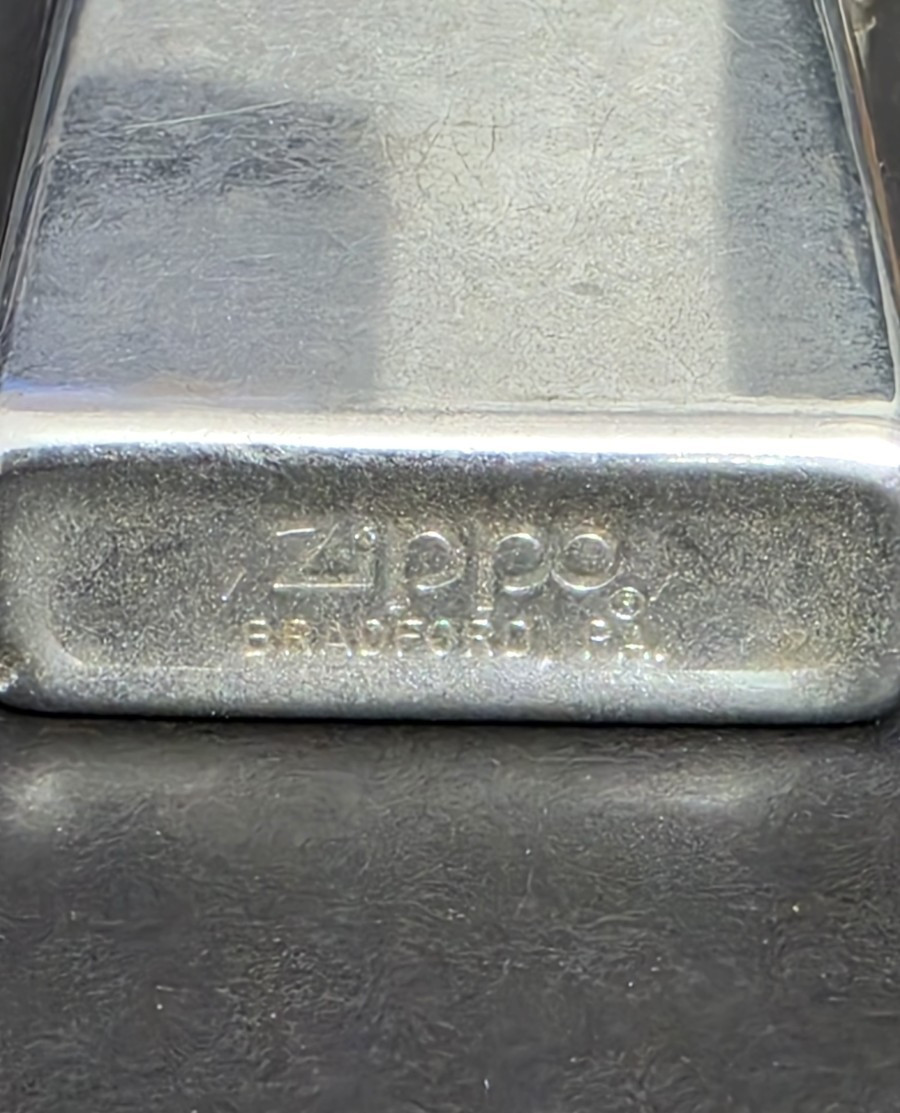 Vintage Zippo Slim Lighter Polished Chrome 1972 Needs Flint