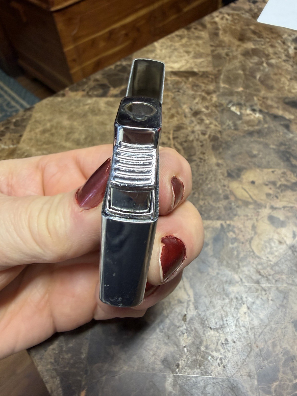 Silver Zippo Butan lighter very nice