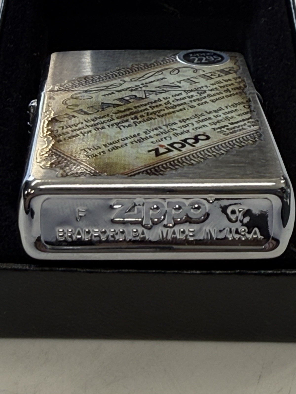ZIPPO 2007 LIFETIME GUARANTEE LABEL LIGHTER UNFIRED IN BOX B169