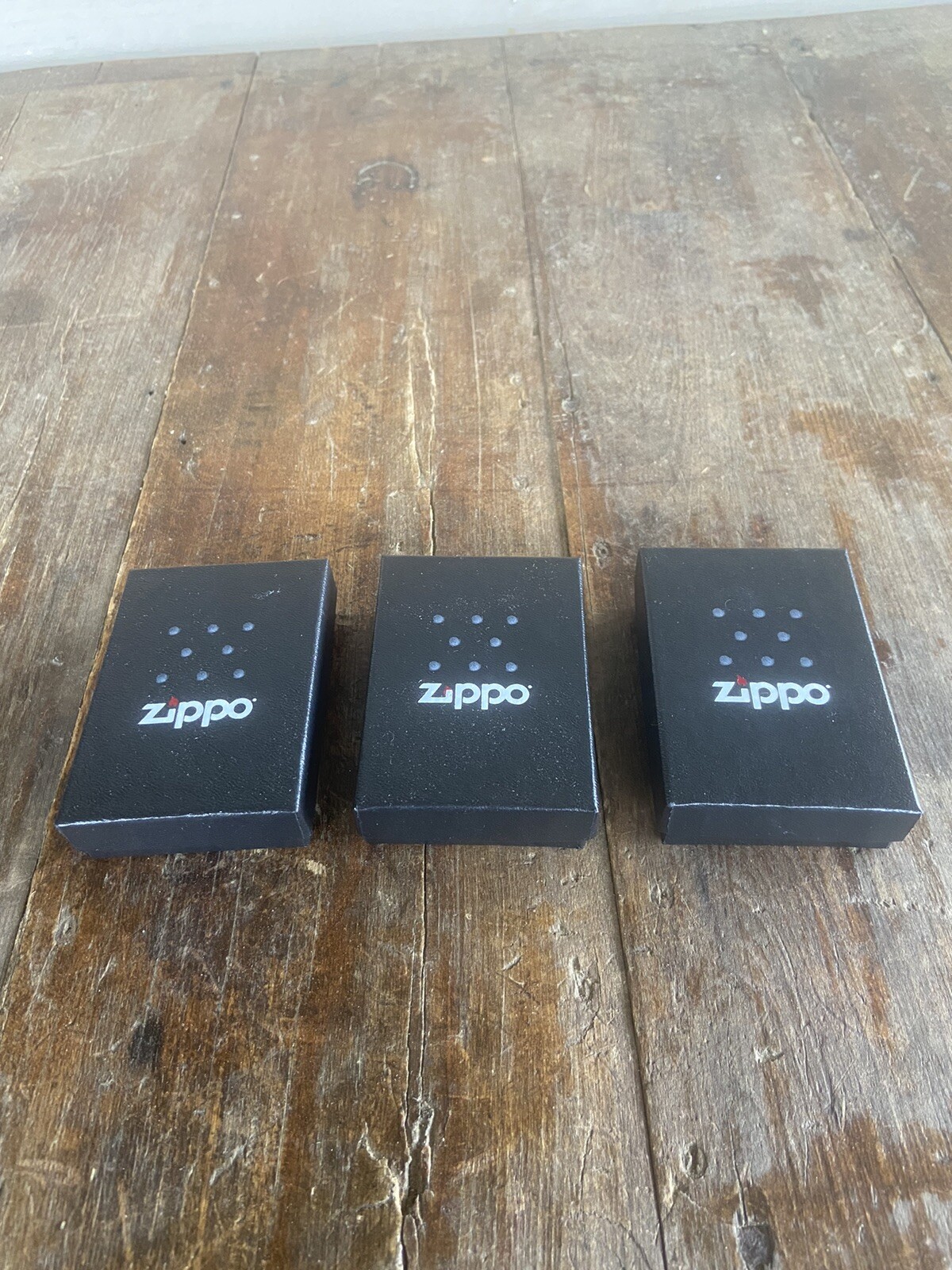 ZIPPO CASE XX LIGHTER LOT WHITE RED BLACK MATTE LONG TAIL C LOGO