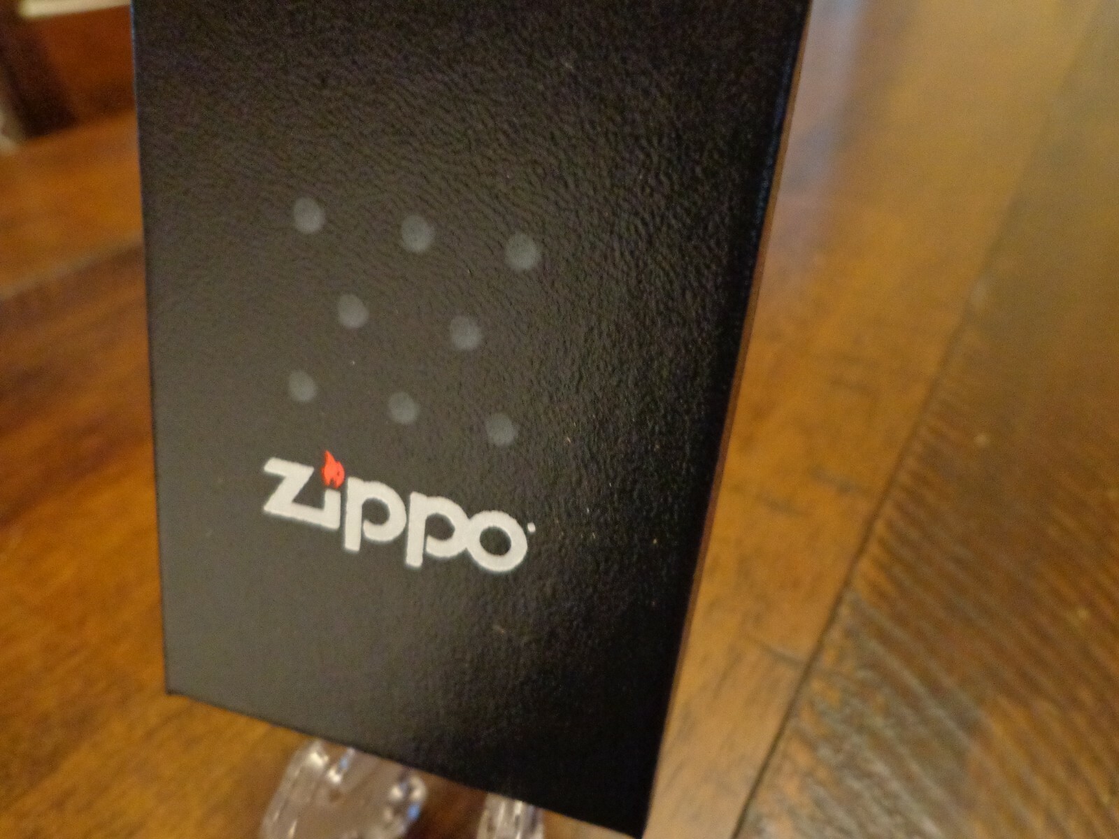 PAINTED WOLF BLACK MATTE ZIPPO LIGHTER MINT IN BOX