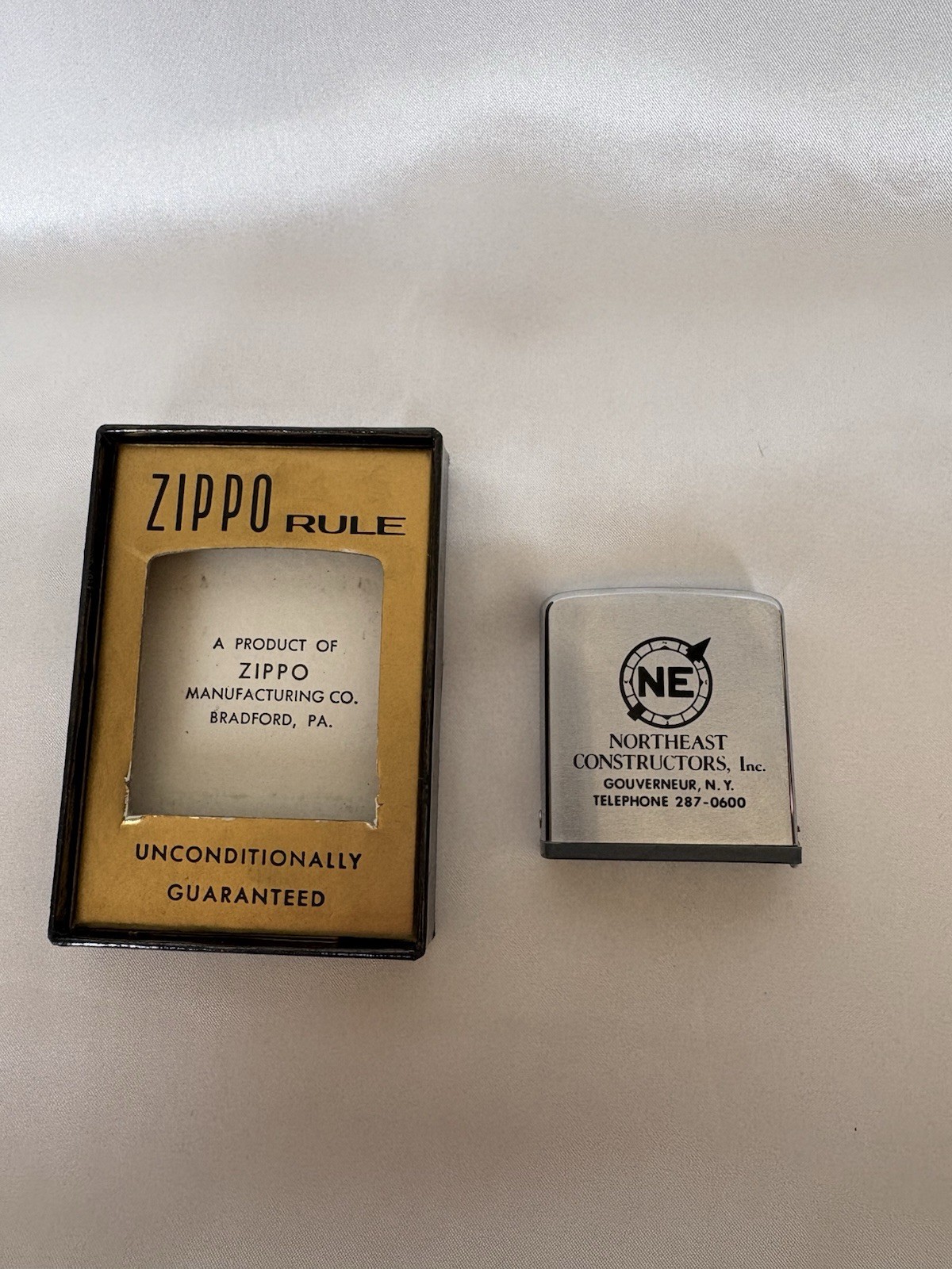Zippo Rule Tape Measure Vintage Northeast Constructor Inc Promo Advertising