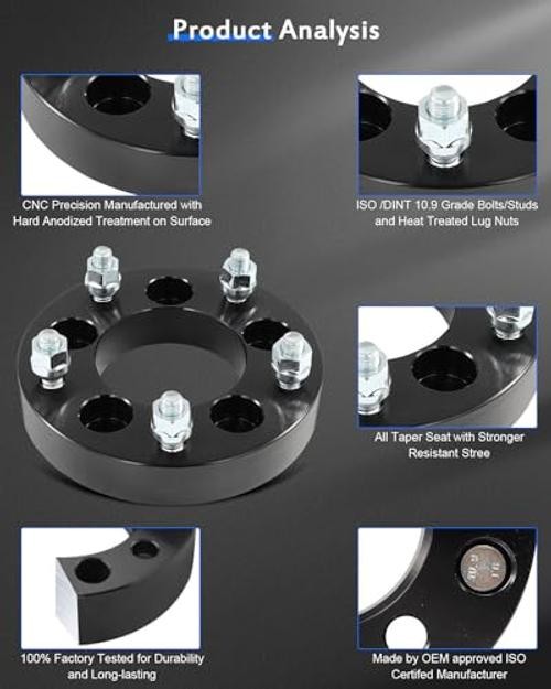 Change your bolt pattern from 5×4.75 to 5×5.5 Wheel Adapters Conversion 1.25