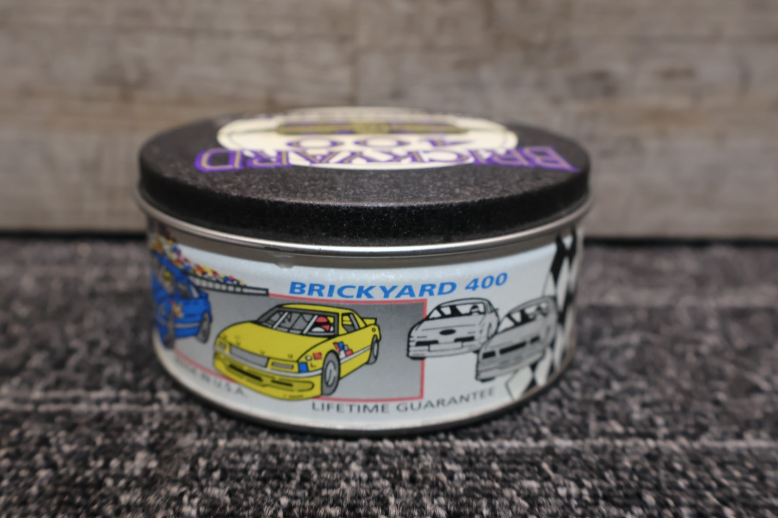 VINTAGE 1994 BRICKYARD 400 INAUGURAL RACE SOLID BRASS ZIPPO LIGHTER & TIN