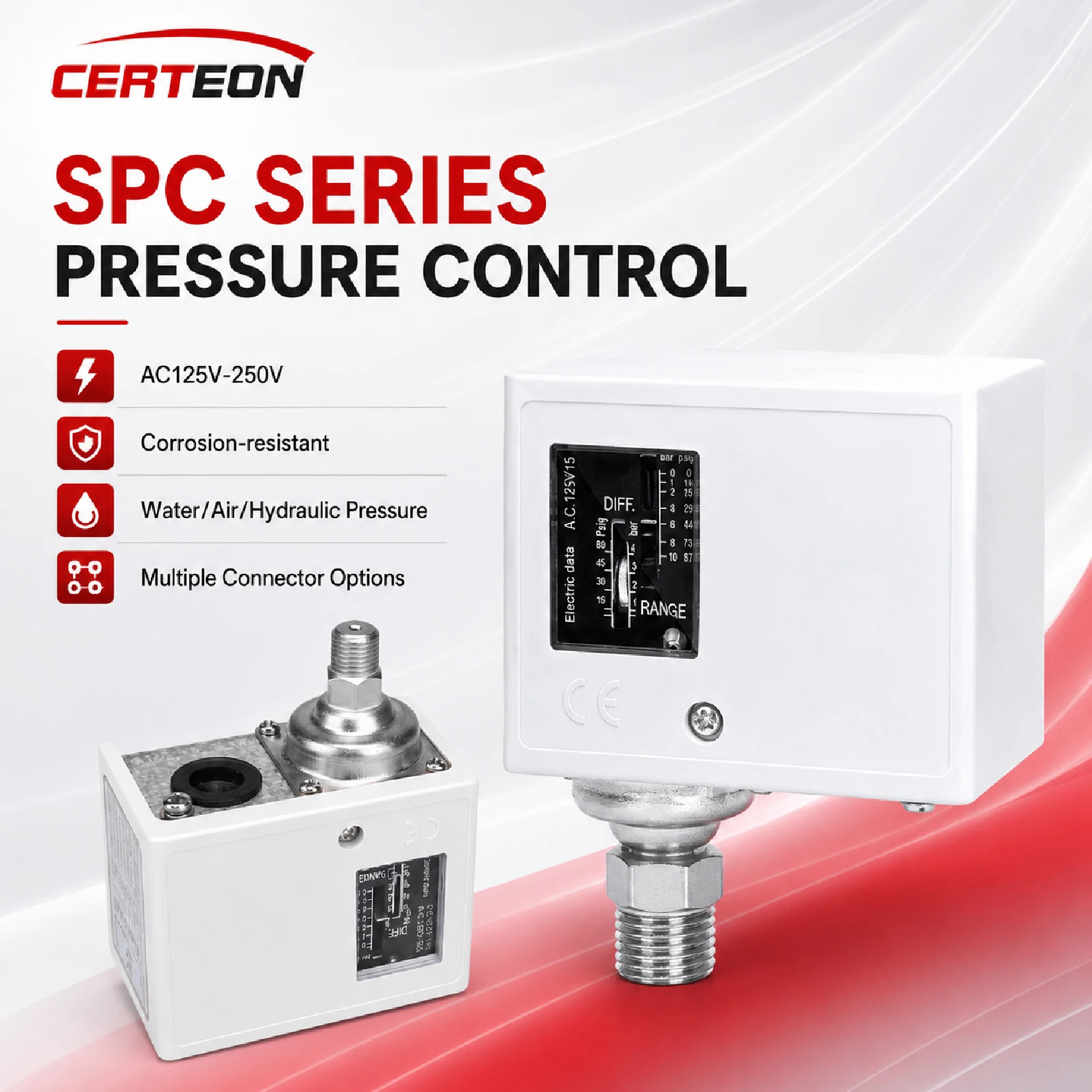 SPC-103 Adjustable Mechanical Pressure Switch for Water Pump Air Compressor Refr