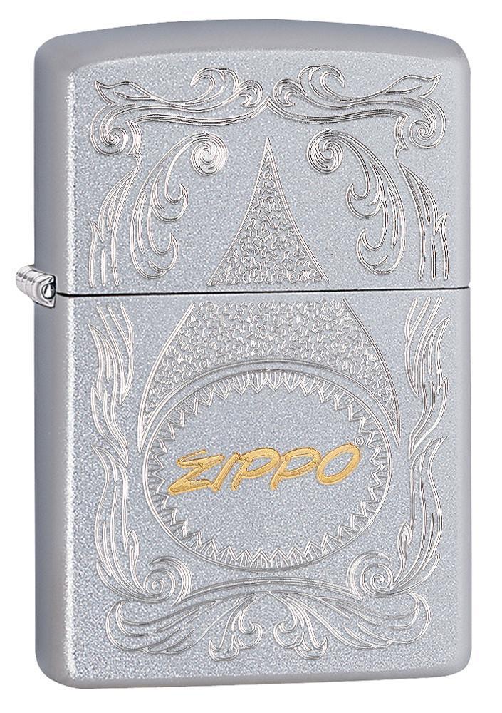 Zippo Windproof Lighter Engraved with Gold Script Logo, 29512 New In Box