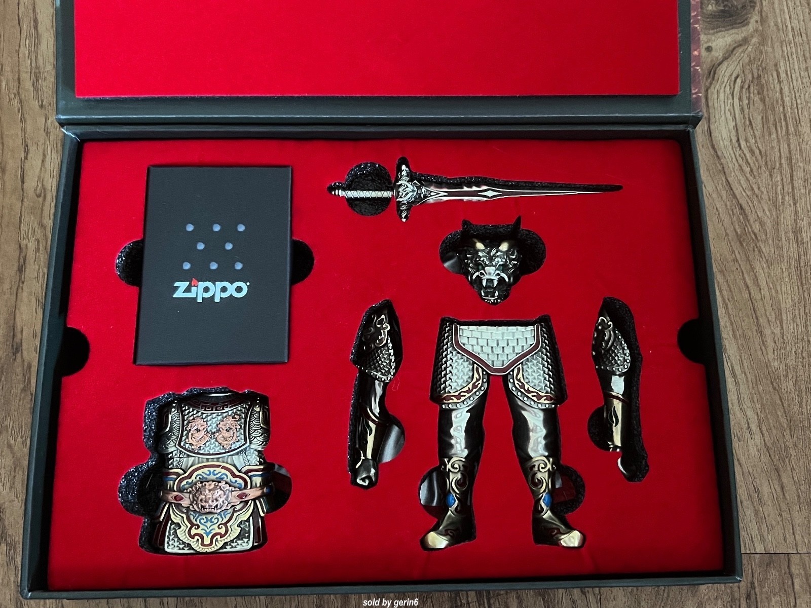 Zippo Collectible Samurai Dragon Limited Edition Table Lighter Set 610807, NIB