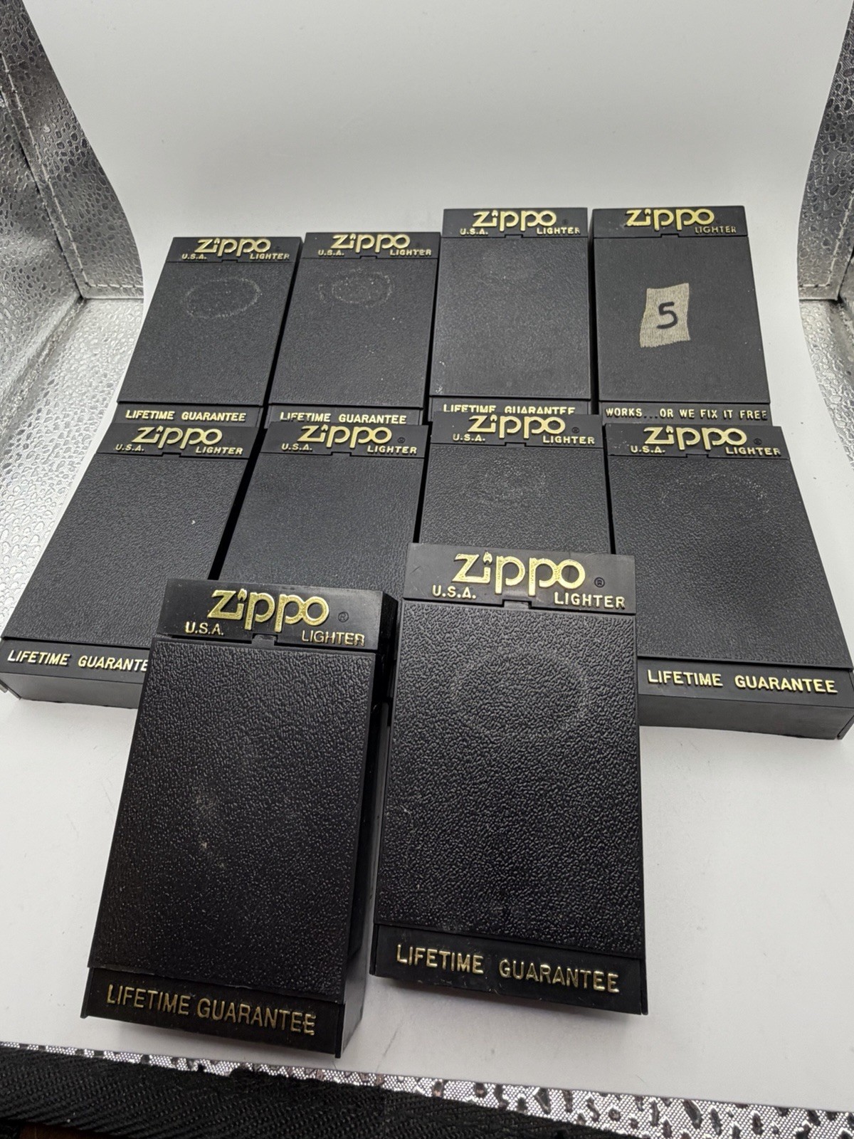 Lot Of 10 Vintage Plastic Zippo Lighter Cases