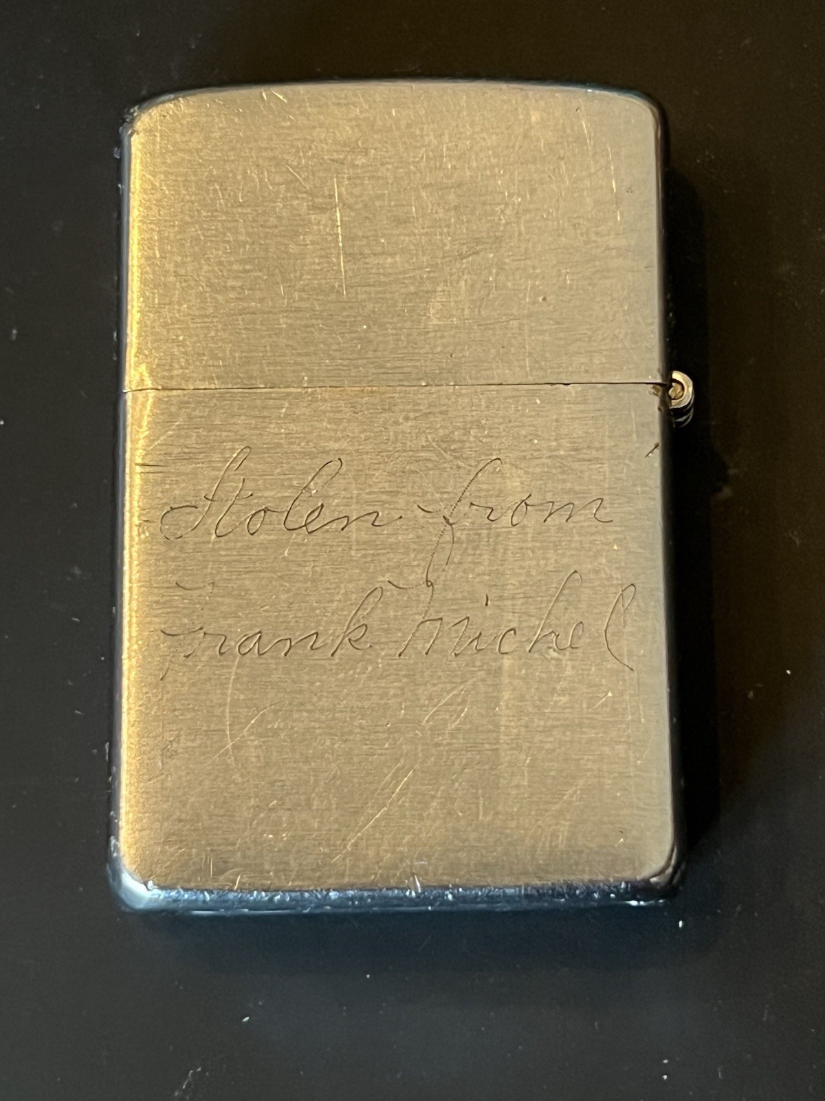 Vintage 1958 Zippo Brushed Chrome Lighter – Pat 2517191 Matching Insert