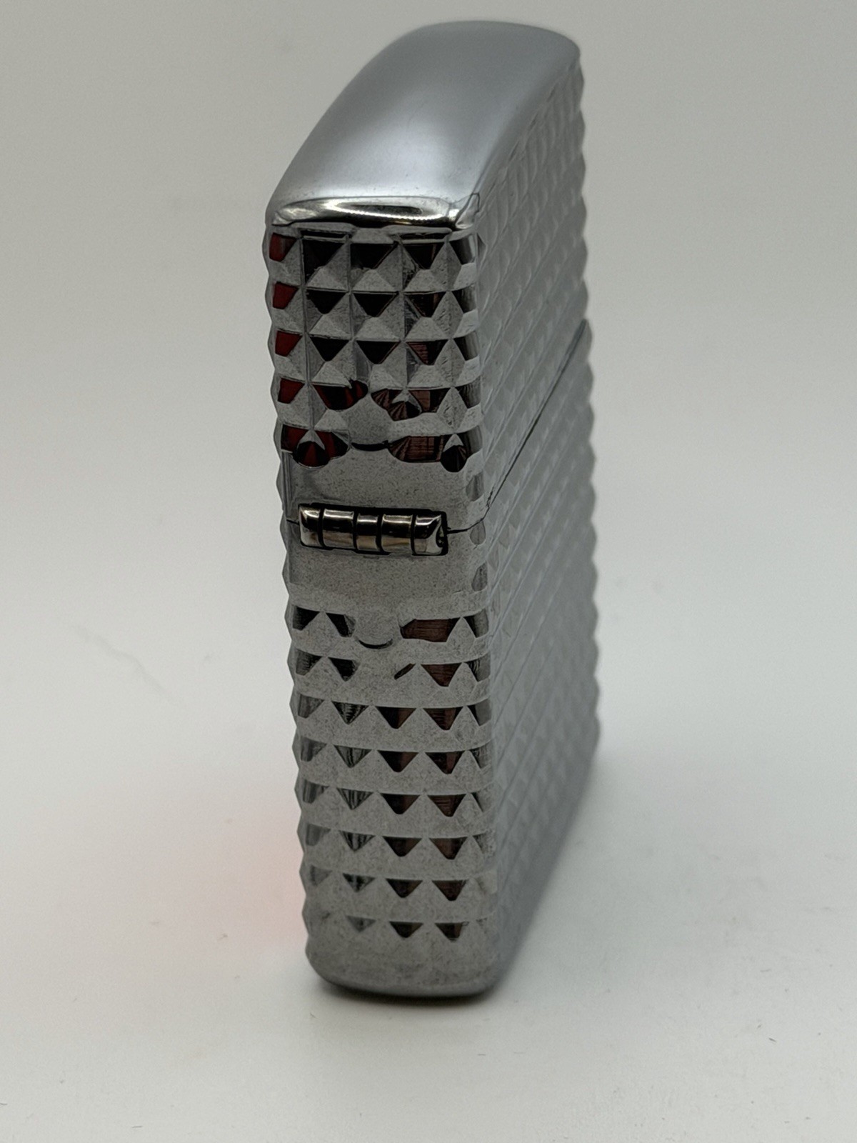 2023 3D Diamond Multi Cut Chrome Armor Zippo Lighter NEW 48880