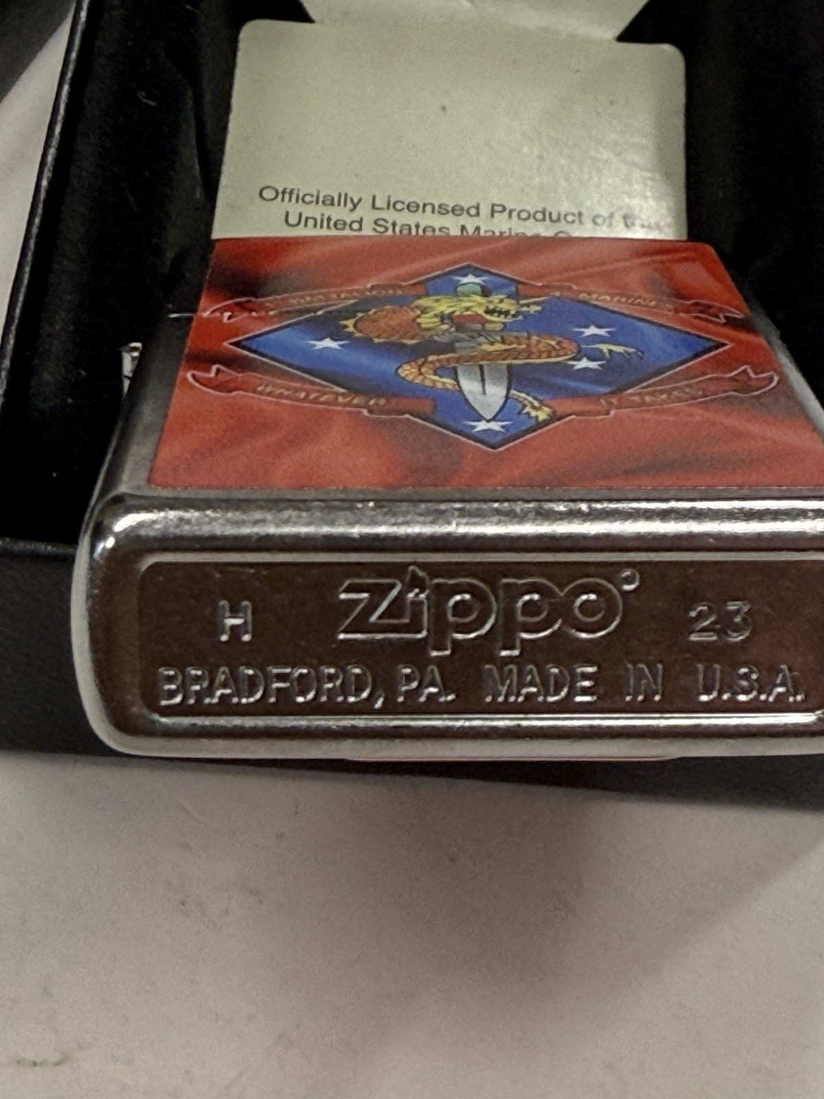 ZIPPO 2023 US MARINE 1ST BATTALION 4TH MARINES LIGHTER SEALED IN BOX D723