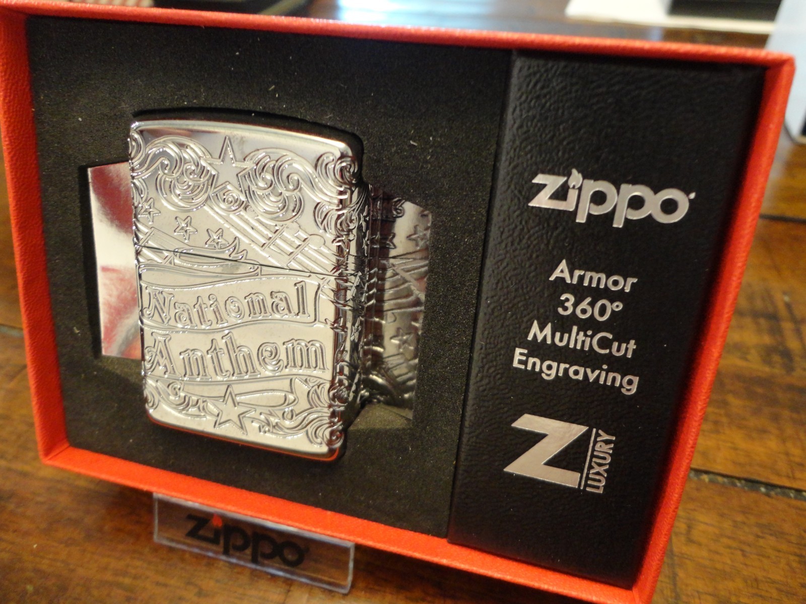 STAR SPANGLED BANNER ARMOR NATIONAL ANTHEM ZIPPO LIGHTER MINT IN BOX 290/1000