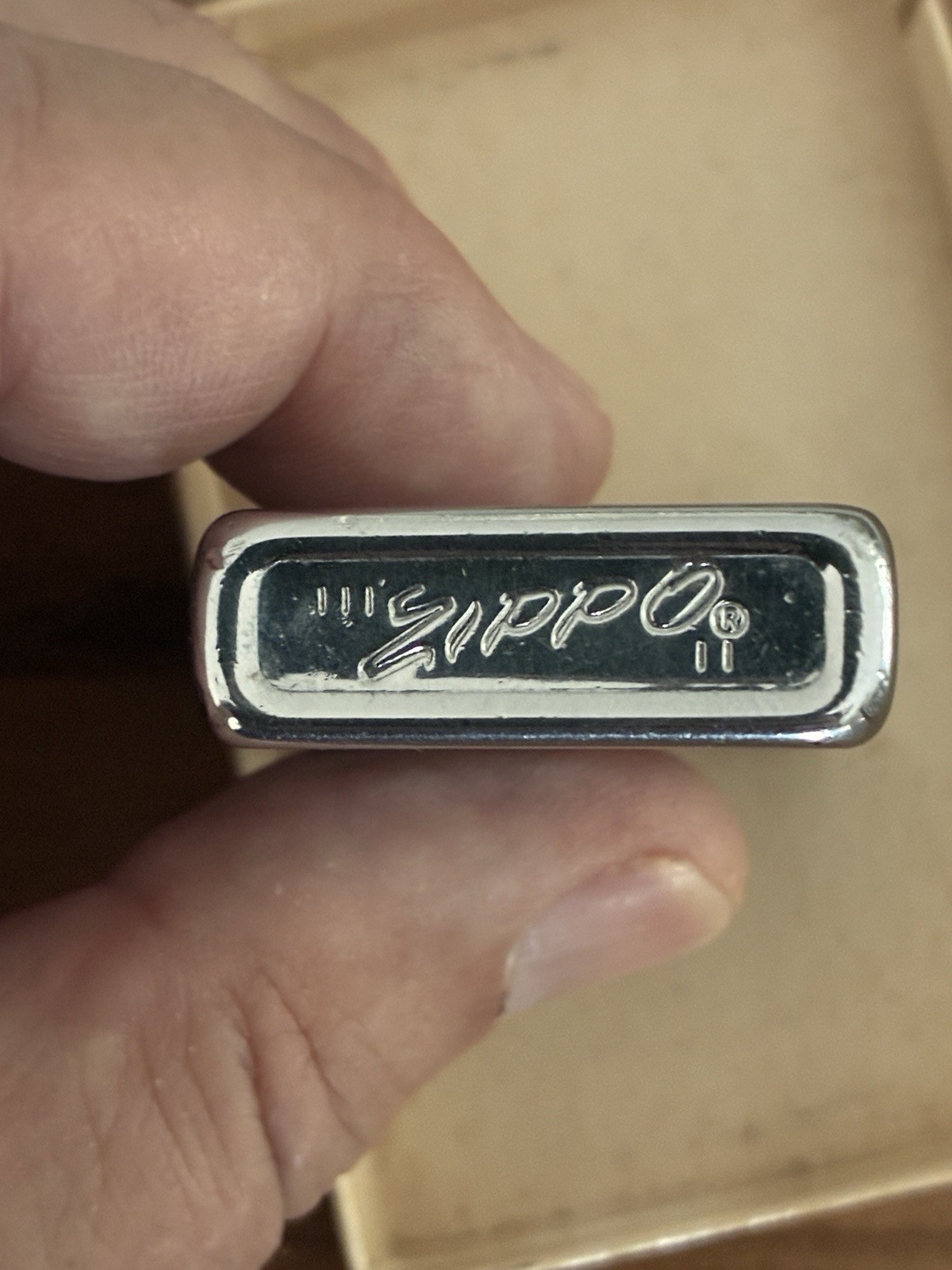 Vintage Zippo High Polish Chrome Windproof Lighter Late 1980s Made in USA As-Is