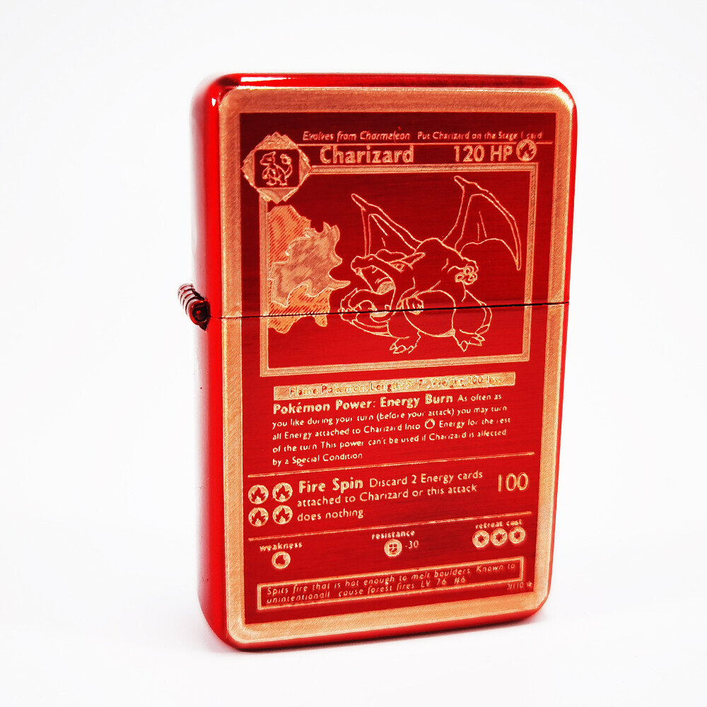 BRAND NEW – DESIGNED CIGARETTE PETROL LIGHTER – Charizard Card Variations
