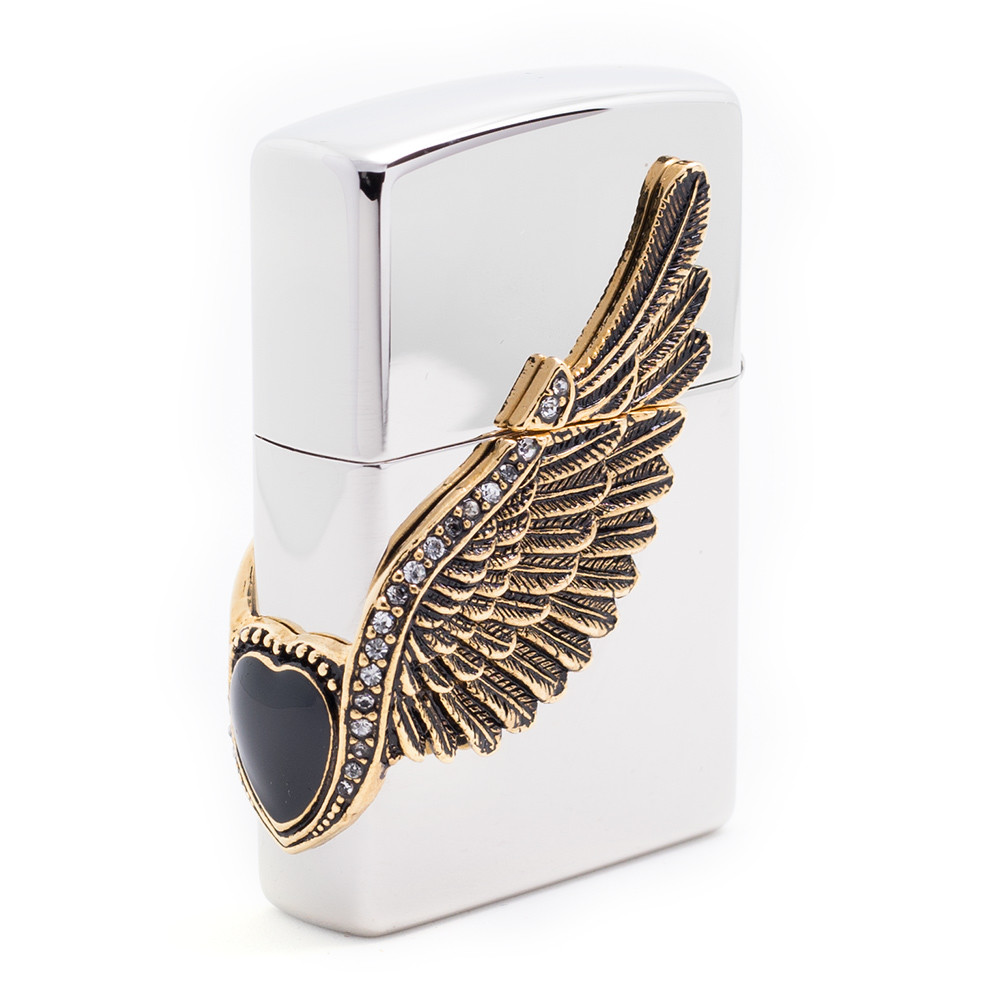 Zippo Love Wings 2 NI Lighter Genuine Org Packing 6 Flints set Free GIFT