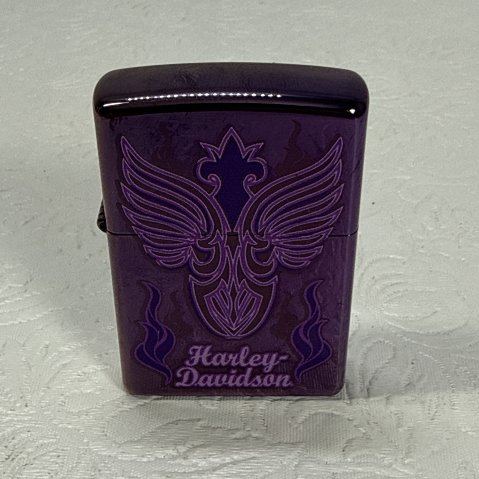 Zippo Lighter Harley Davidson Purple 2015