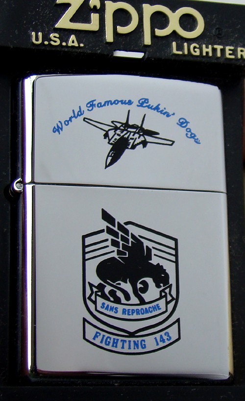 VF-143 Pukin‘ Dog’s F-14 Tomcat Squadron Zippo MIB Promotional PC 2001