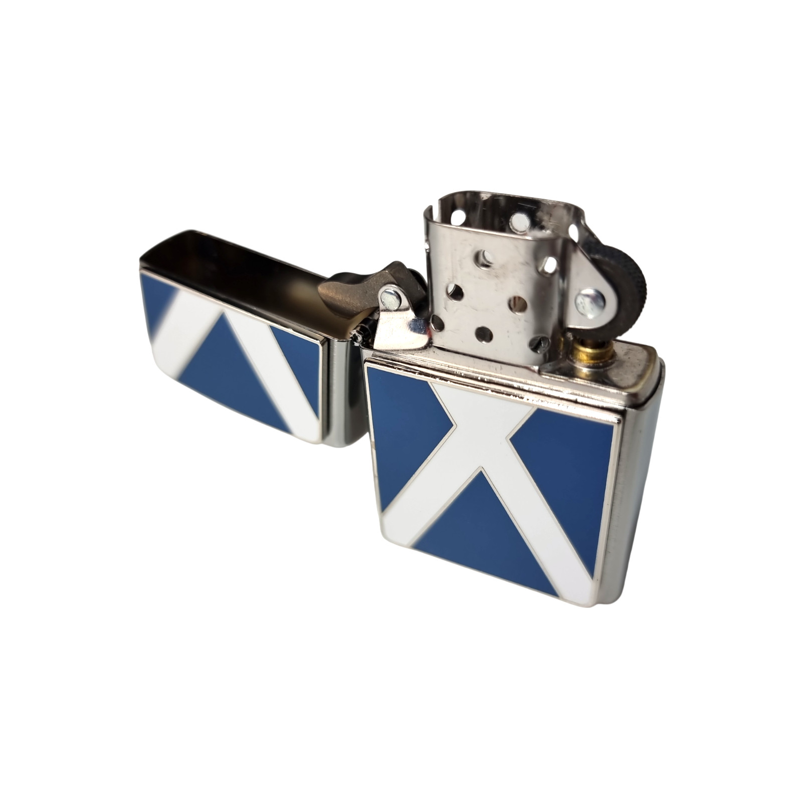 Zippo Windproof Lighter Durable Refillable Scotland Scottish Flag Gift Box