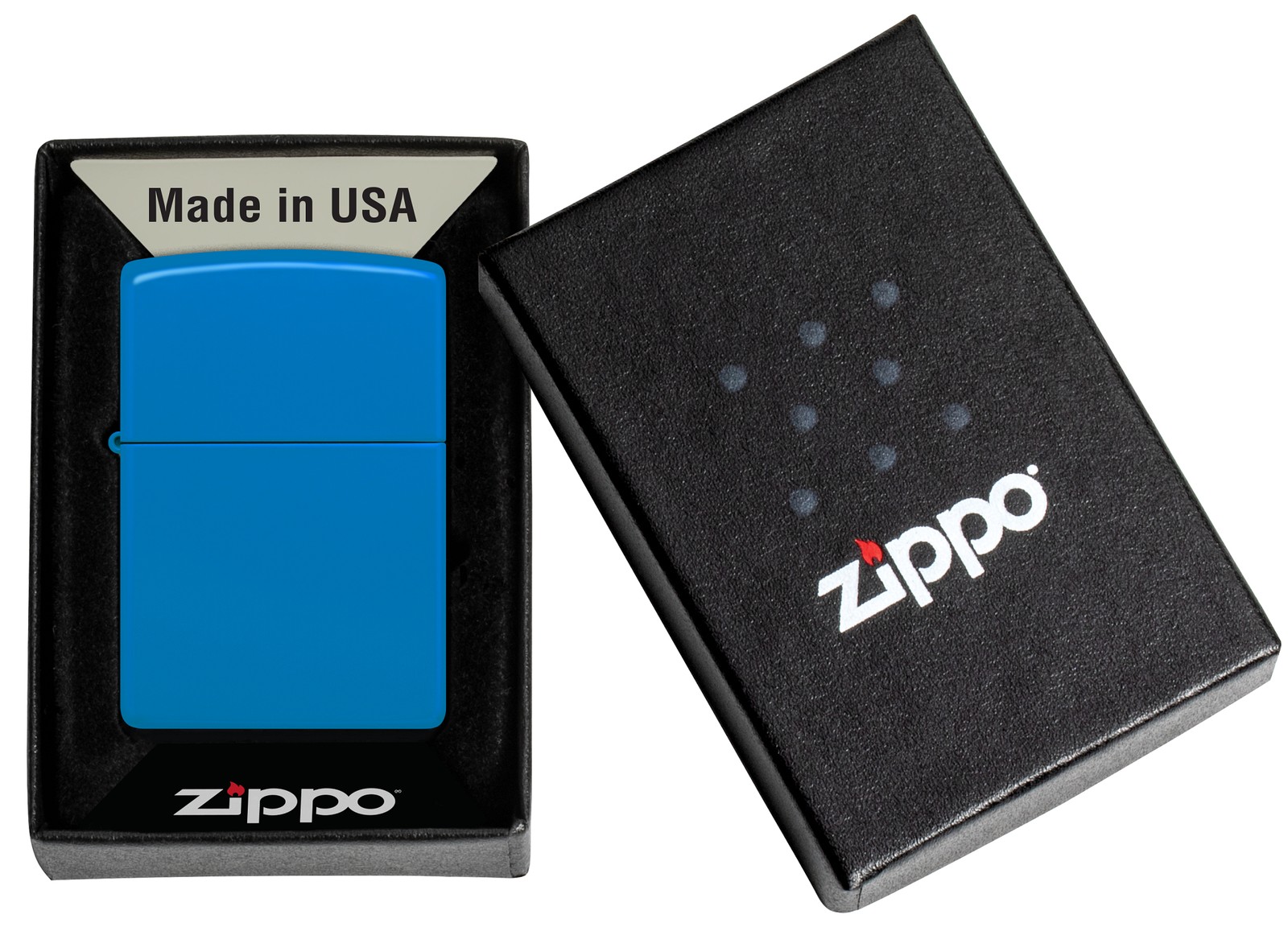 Zippo Sky Blue Matte Classic Windproof Lighter, 48628