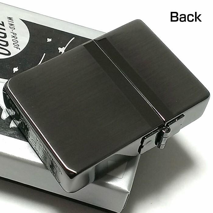 Zippo Oil Lighter 1935 Replica Mirror Line Classic Black Brass Japan
