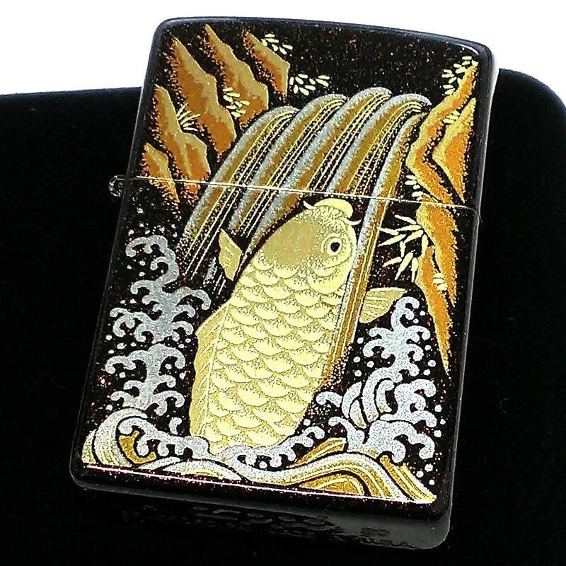 ZIPPO lighter Japanese Carp Koi Traditional Crafts Lacquer Lacquer Nashikoji