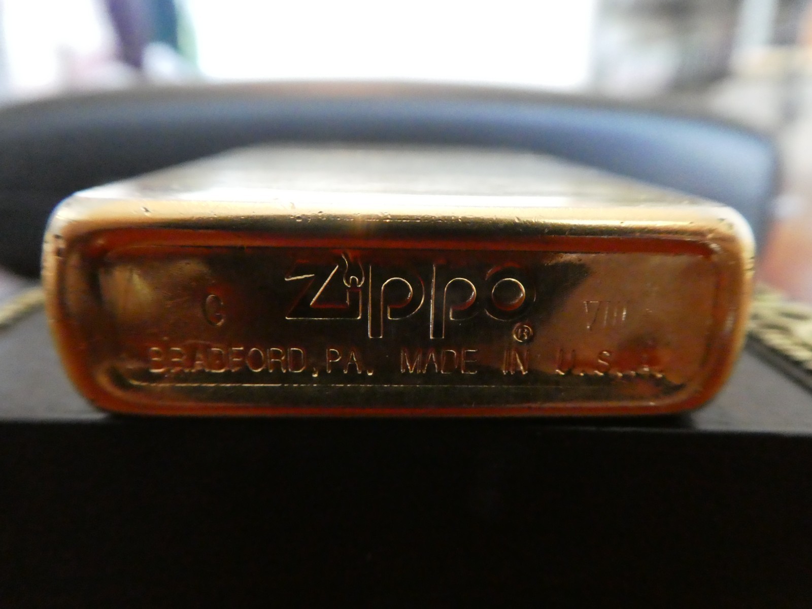 Zippo Lighter 1992 Windproof Brush Finish Case Instructions Date Code G VIII USA