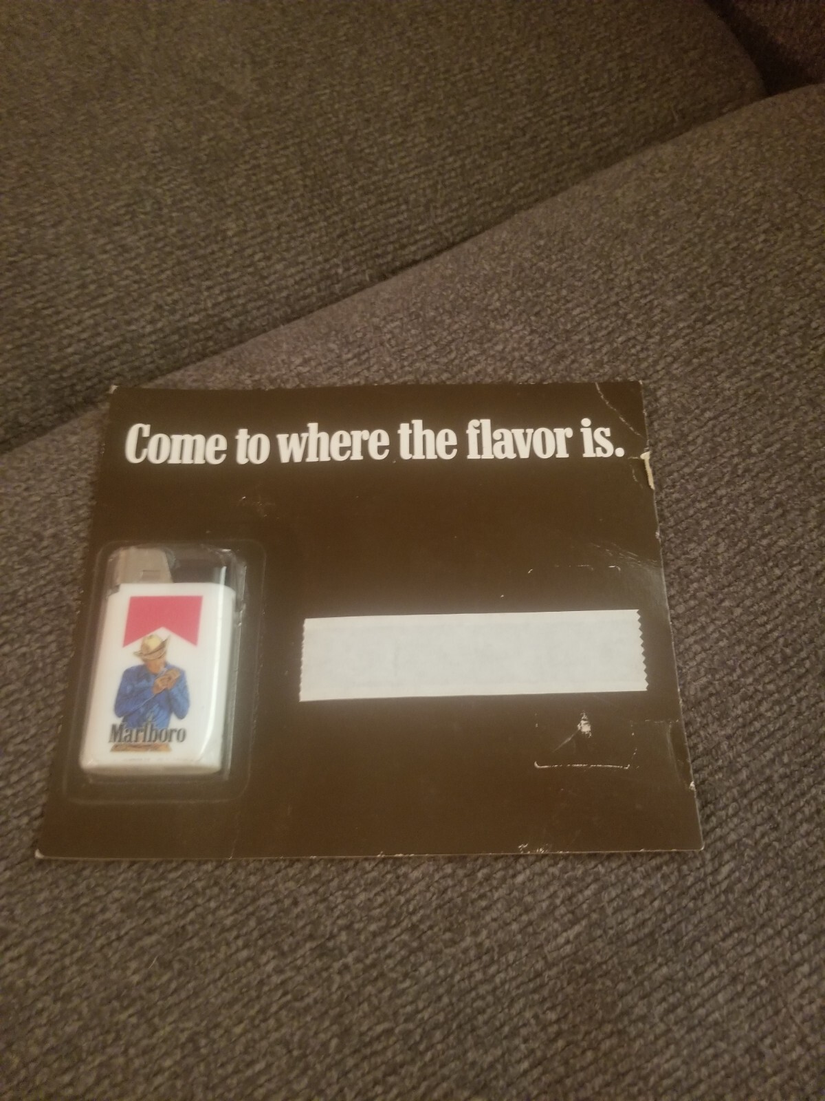 Marlboro Lighter 1989 Cowboy Lighting Cigarette. Carded