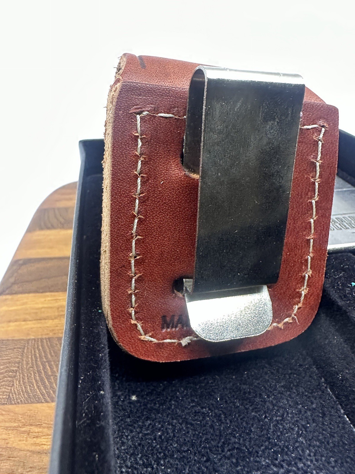 Rare Marlboro Blend 29 Zippo Lighter Used Condition With Belt Holster HTF