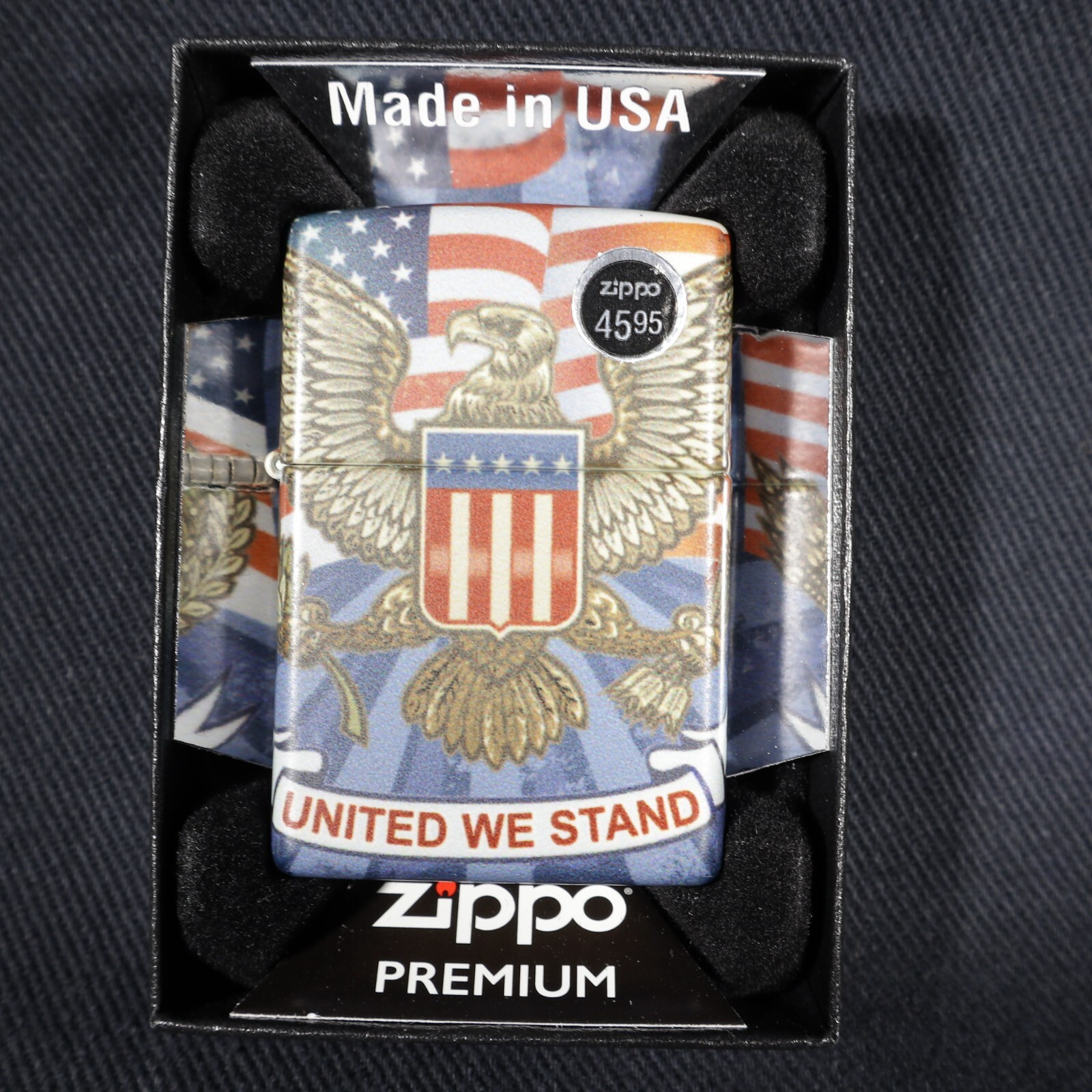 Zippo United We Stand Patriotic Eagle Premium 540 color lighter new in box