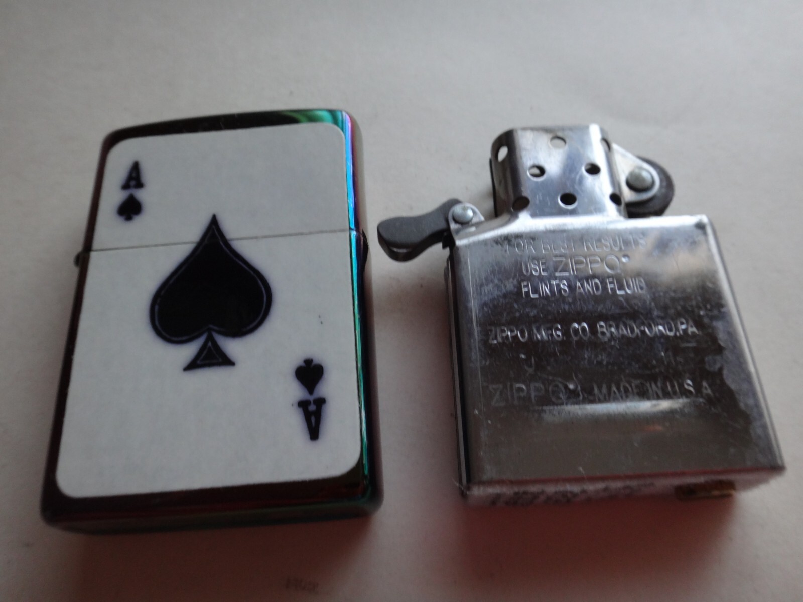 Year 2021 Spectrum Zippo Lighter ACE of SPADE Decal Sticker (Never Used)