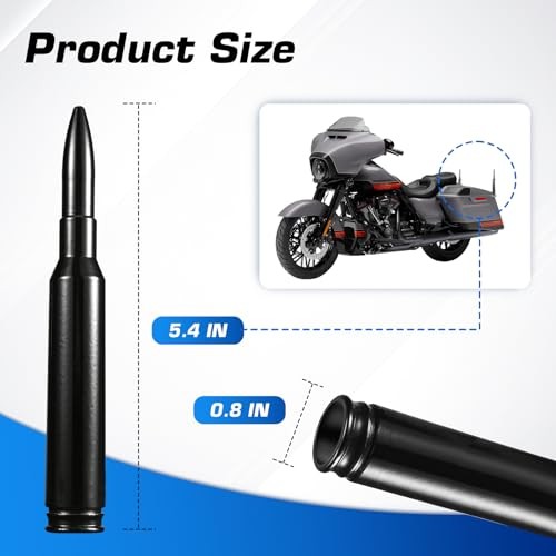 Short Motorcycle Antenna for Harley Davidson 1989-2025 Touring Street 2-Pack