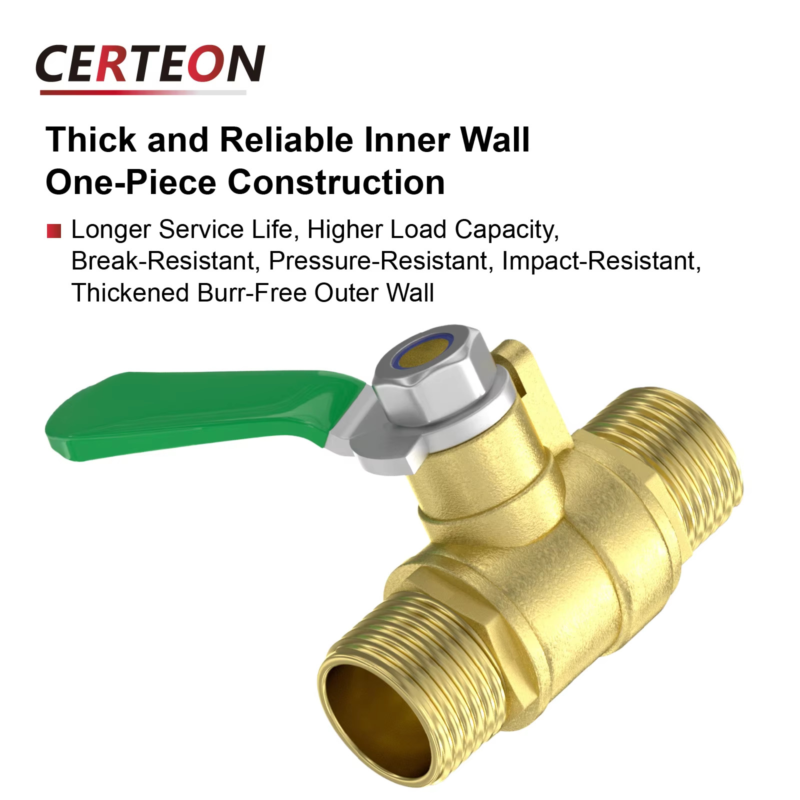 1/4 1/8 3/8 Inch Brass Mini Ball Valve BSP NPT Female Male Thread Red Handle Wat