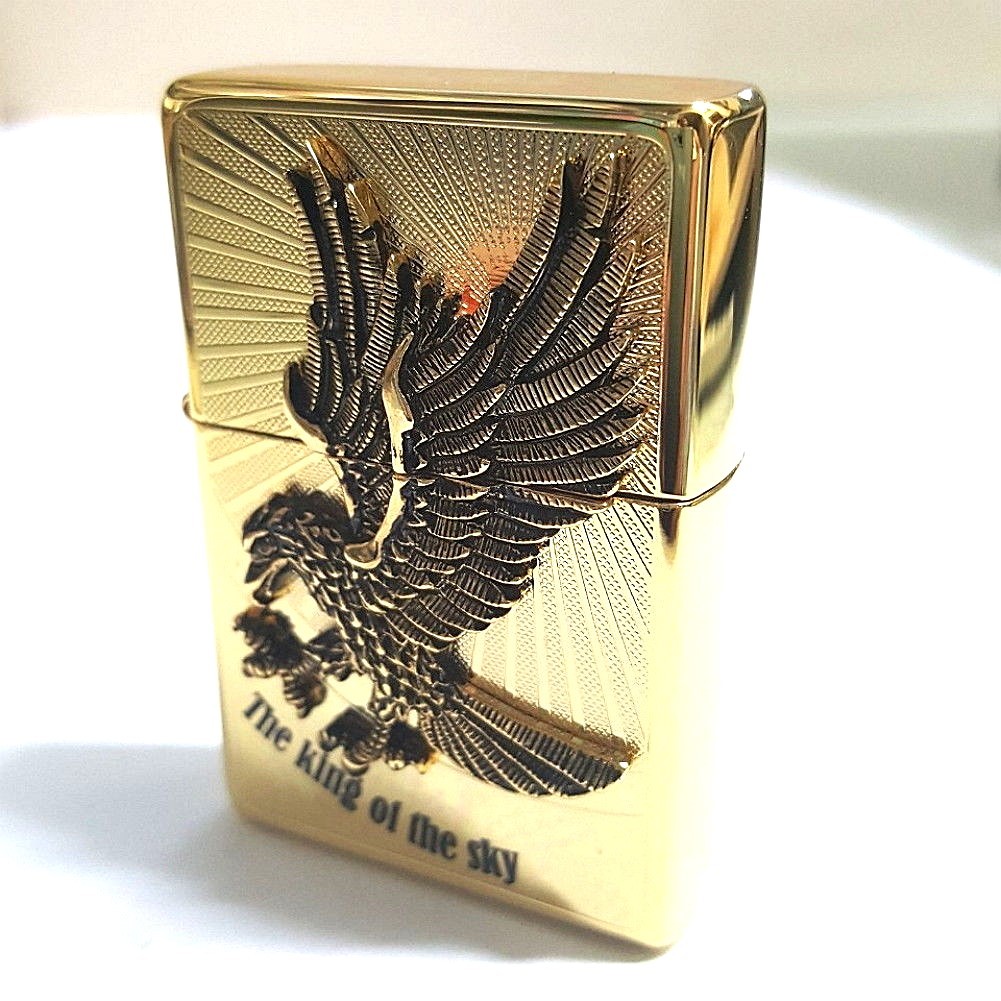Zippo King of the SKY GD Lighter Genuine Org Packing 6 Flints set GIFT