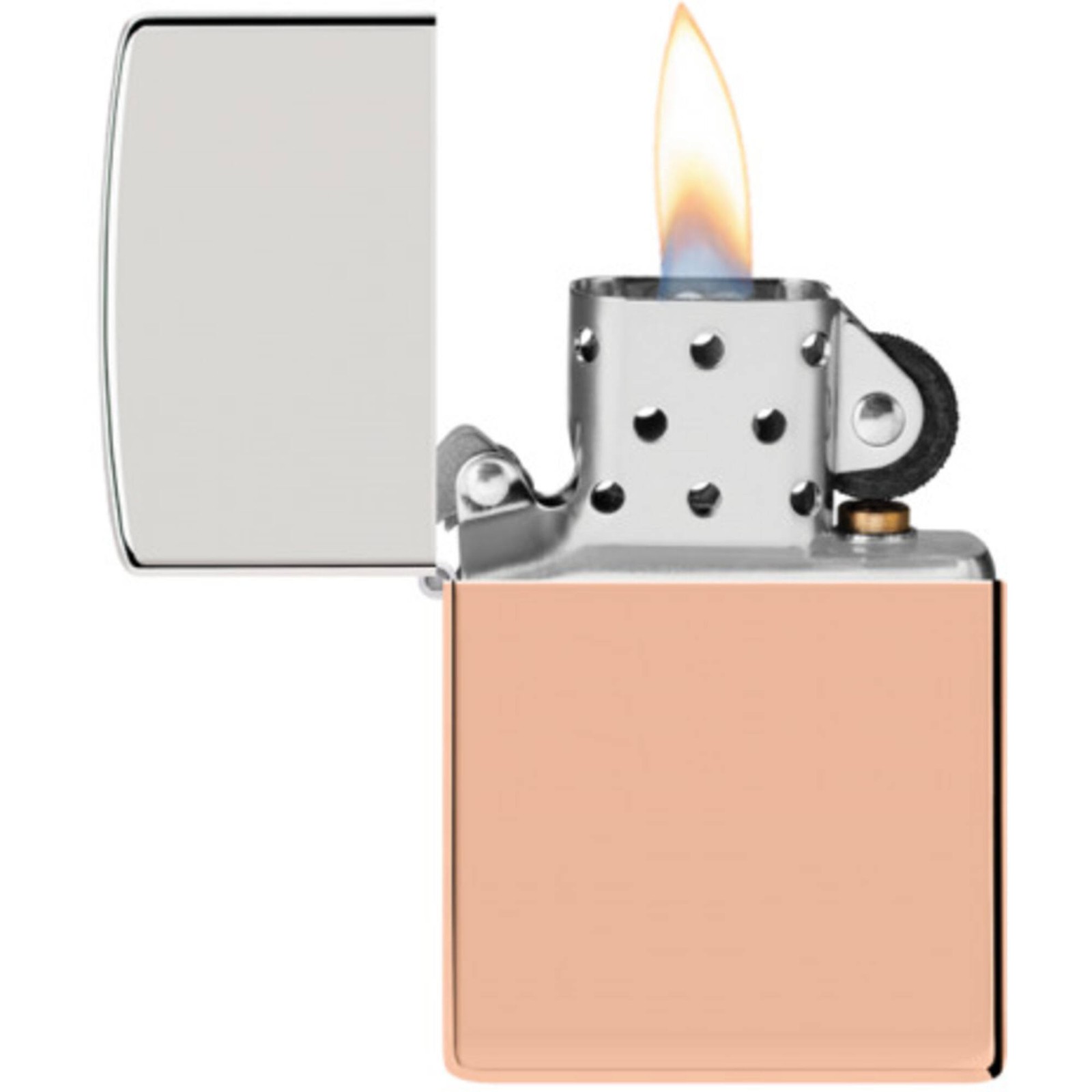 Zippo Windproof Pocket Lighter Bimetal CB Copper and Sterling Silver 48694