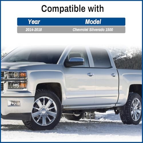 4PCS Wheel Center Caps for Chevy Chevrolet Silverado 1500 with 20in 10 Spoke