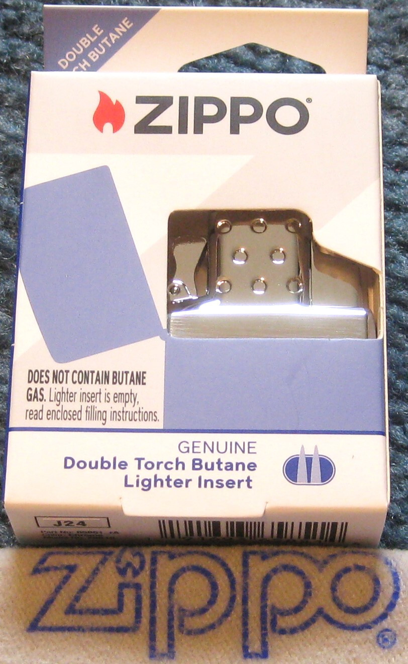 ZIPPO BUTANE Lighter INSERT Empty DOUBLE TORCH 65851 Push Button NEW 2024
