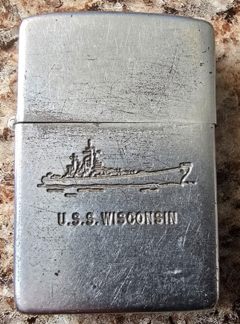 USS Wisconsin BB64 Korean War Era 1953 Zippo Lighter