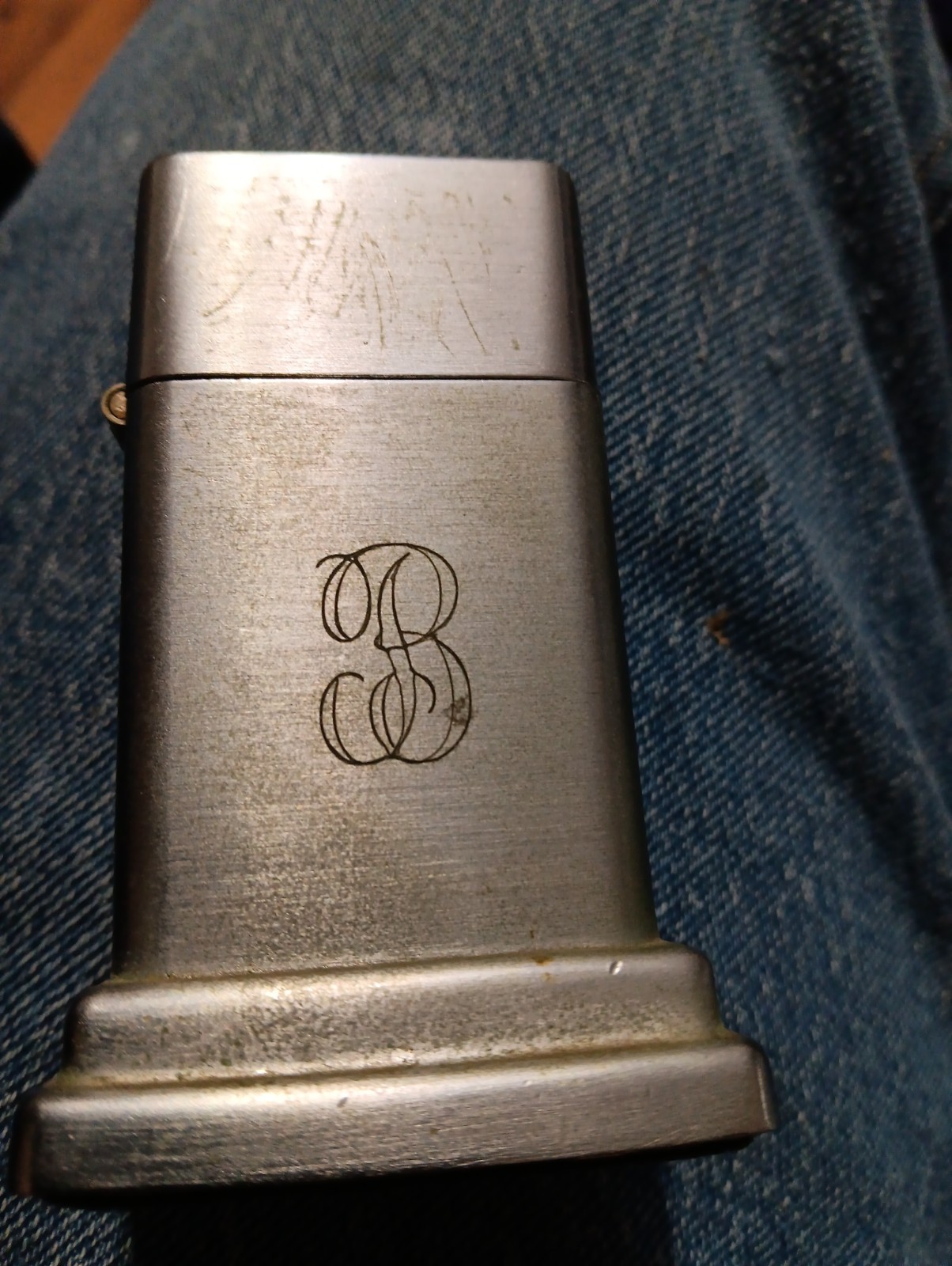 1950’s Zippo Barcroft Table Lighter „B“ engraved