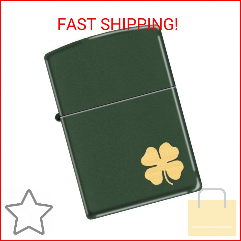 ZIPPO 221 Green Matte CLOVER Wind Proof Lighter