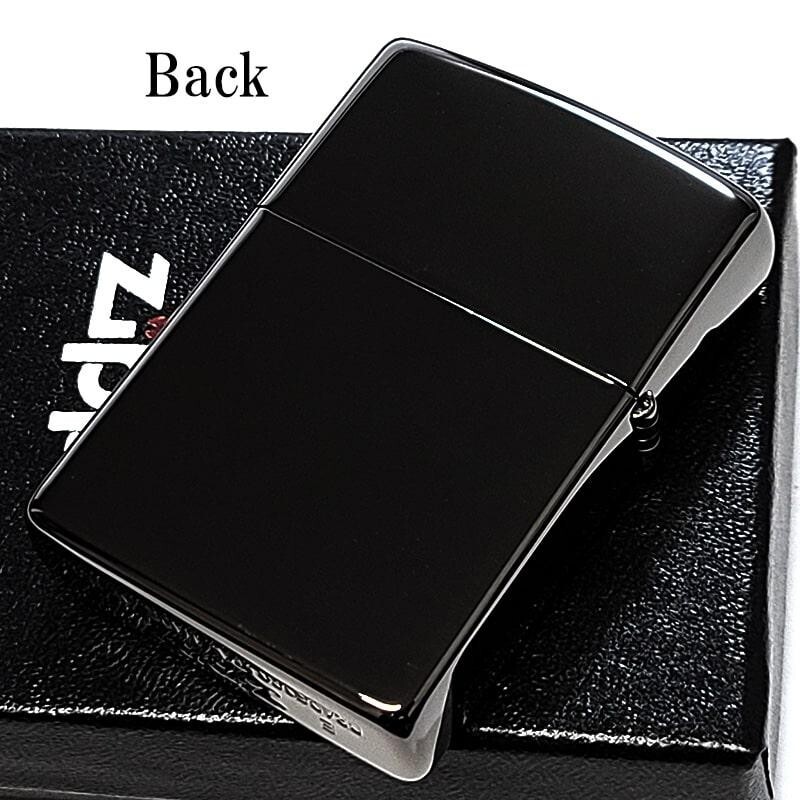 Zippo Dragon Etching Laser Engraving Black Nickel & Silver Regular Lighter Japan